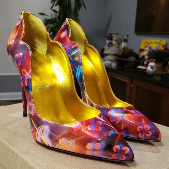 NEW Christian Louboutin Hot Chick 100mm Patent Pumps size 36 - Picture 8 of 11